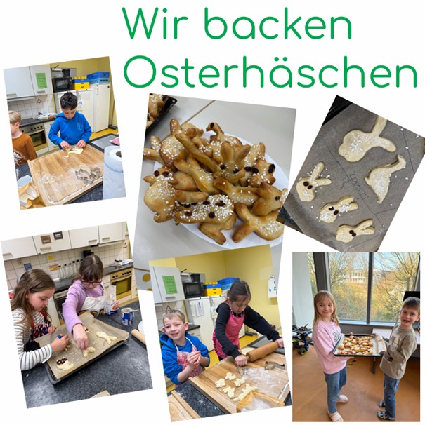 Klasse 2d backt fröhliche Osterhäschen